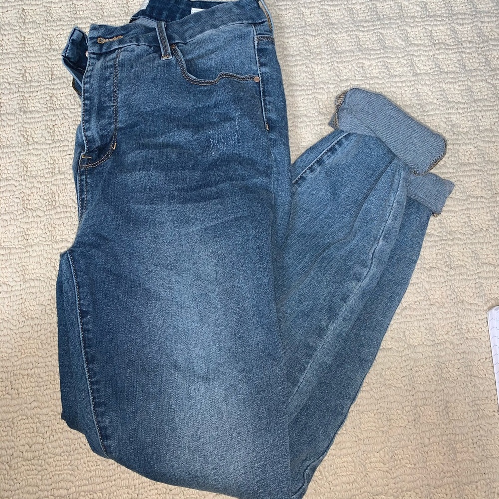 Soft blue jeans